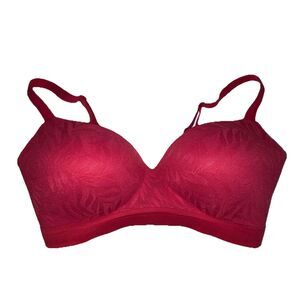 SOMA Red Enbliss Wireless Bra With Lace Size 38D Supportive Contour Cups